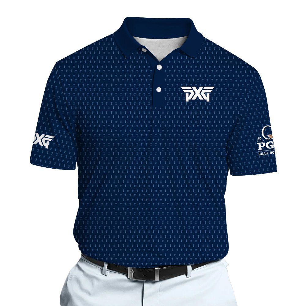 PXG 2025 PGA QUAIL HOLLOW Blue Polo Shirt