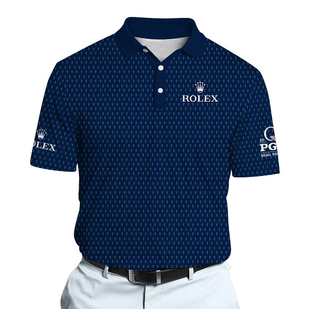 Rolex 2025 PGA QUAIL HOLLOW Blue Polo Shirt