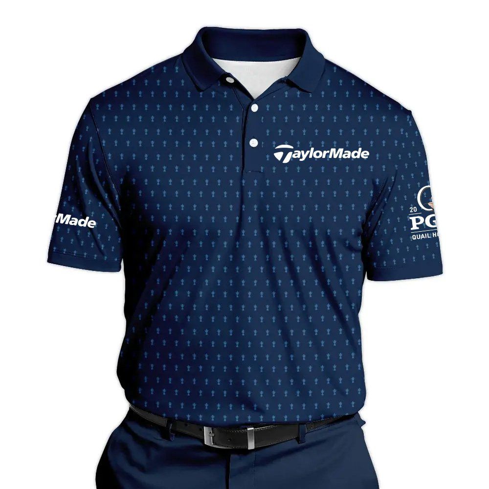 TaylorMade 2025 PGA QUAIL HOLLOW Blue Polo Shirt