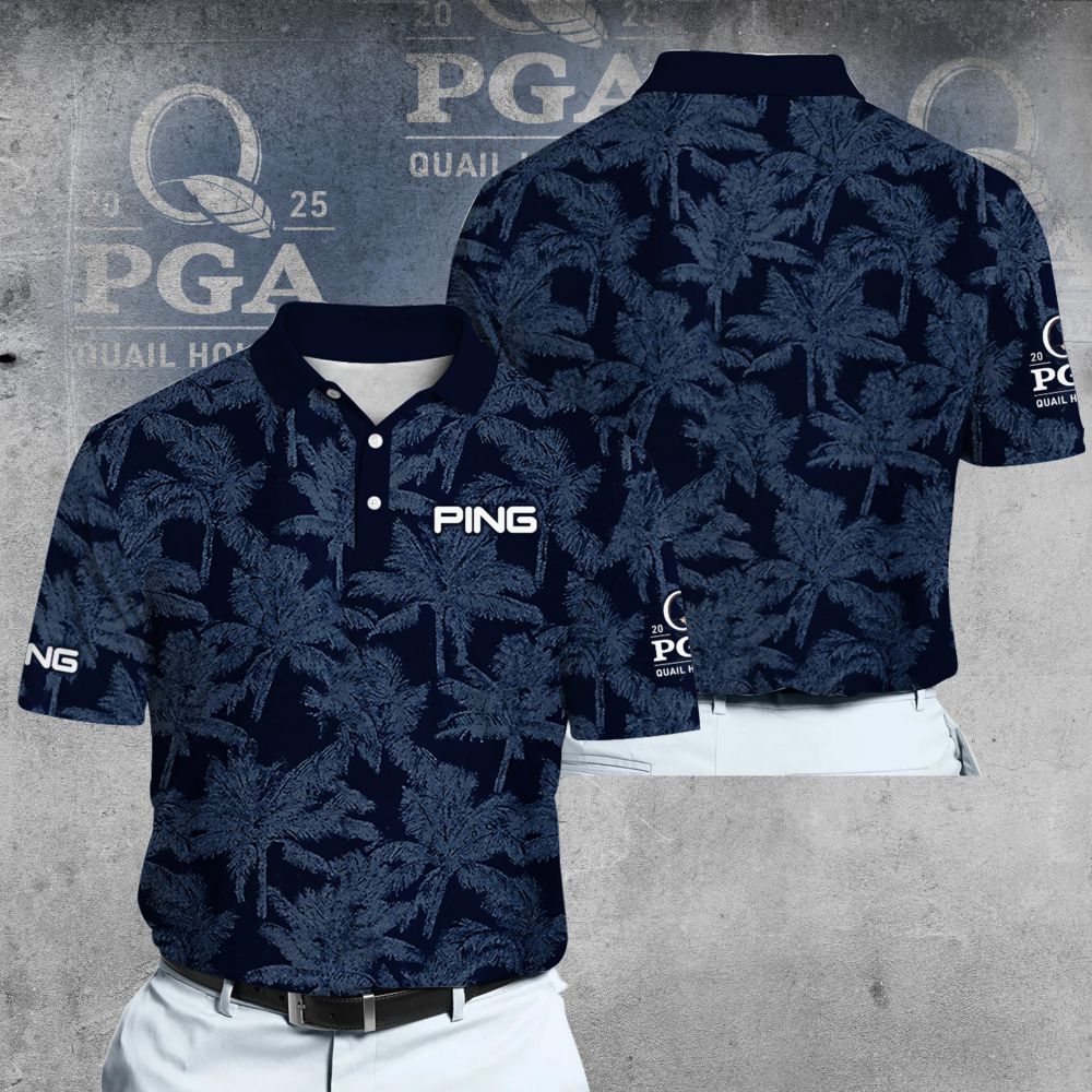 PING PGA Palm Indigo Brands Men Polo Shirt