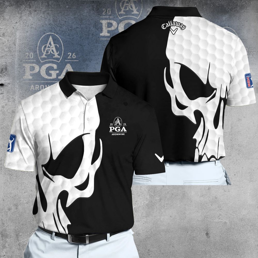Callaway Skull Golf PGA Tour Men Polo Shirt 