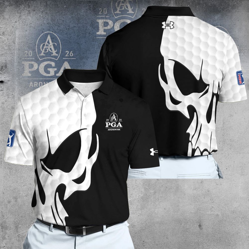 Under Armour Skull Golf PGA Tour Men Polo Shirt 