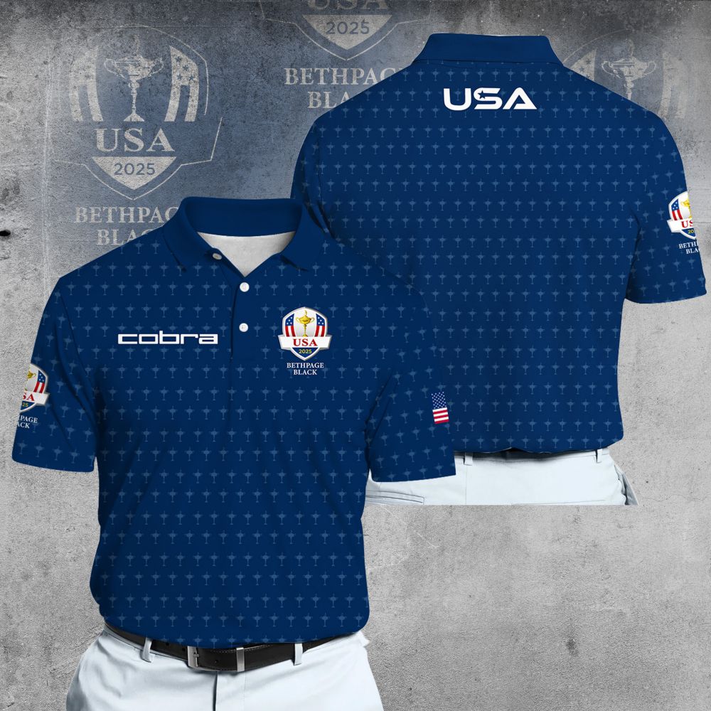 Cobra 2025 Ryder Cup USA Team Blue V3 Polo Shirt