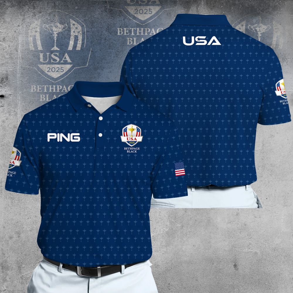 PING 2025 Ryder Cup USA Team Blue V3 Polo Shirt