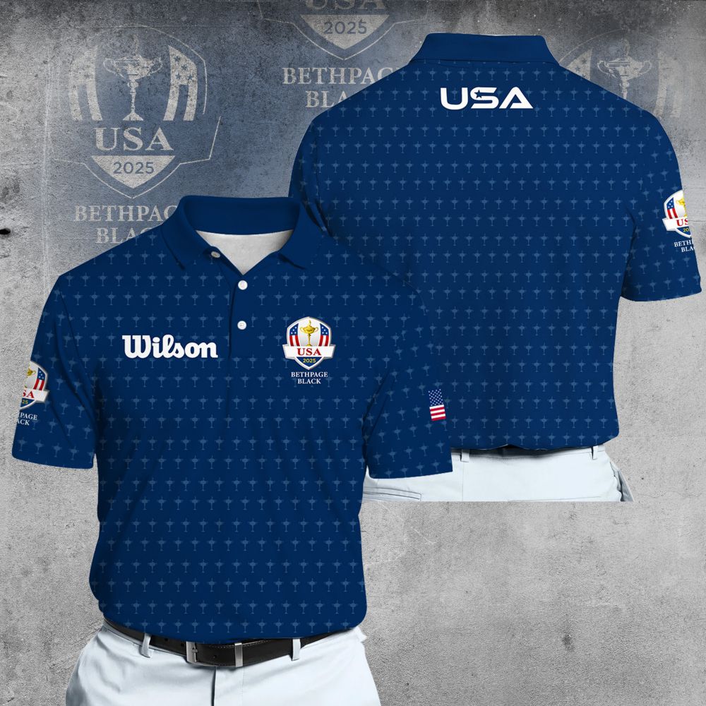 Wilson Staff 2025 Ryder Cup USA Team Blue V3 Polo Shirt