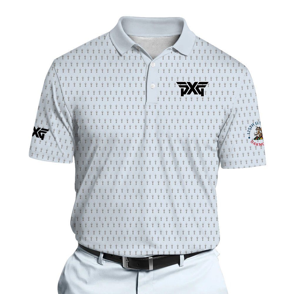 PXG 125th U.S. Open Oakmont Light Blue Polo Shirt