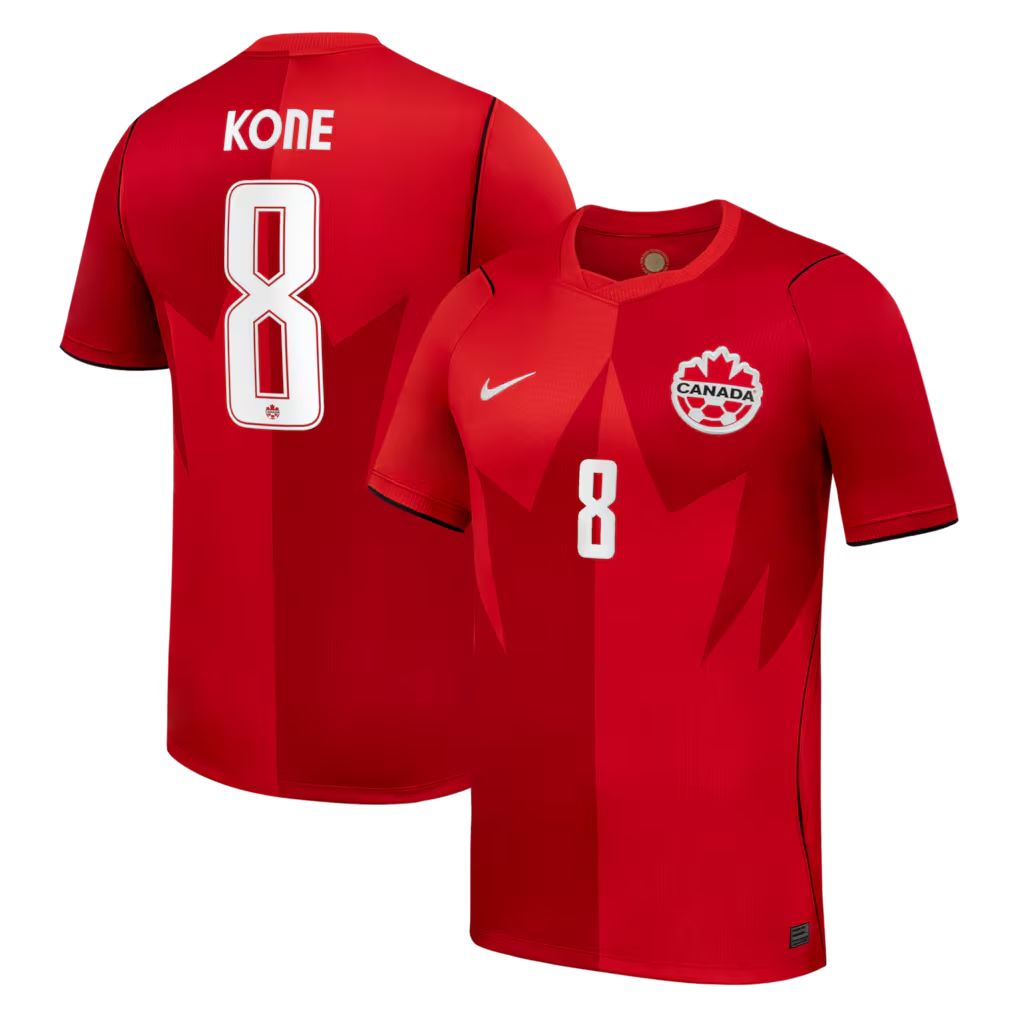 Men's Red Canada Soccer 2026 Home Match Kone Soccer Jersey