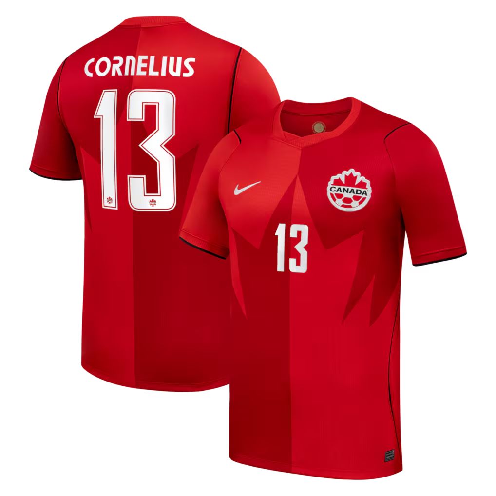 Men's Red Canada Soccer  2026 Home Match Cornelius Soccer Jersey
