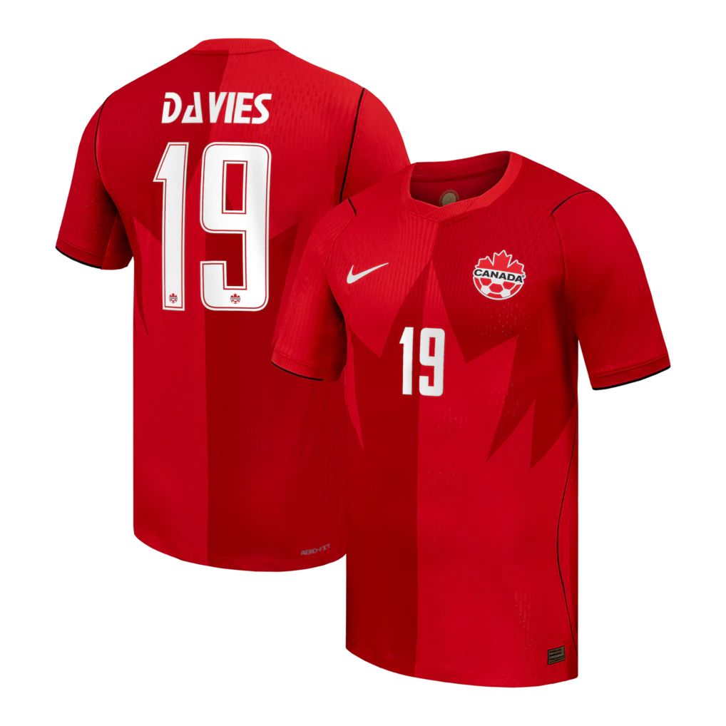 Men's Red Canada Soccer  2026 Home Match Davies Soccer Jersey