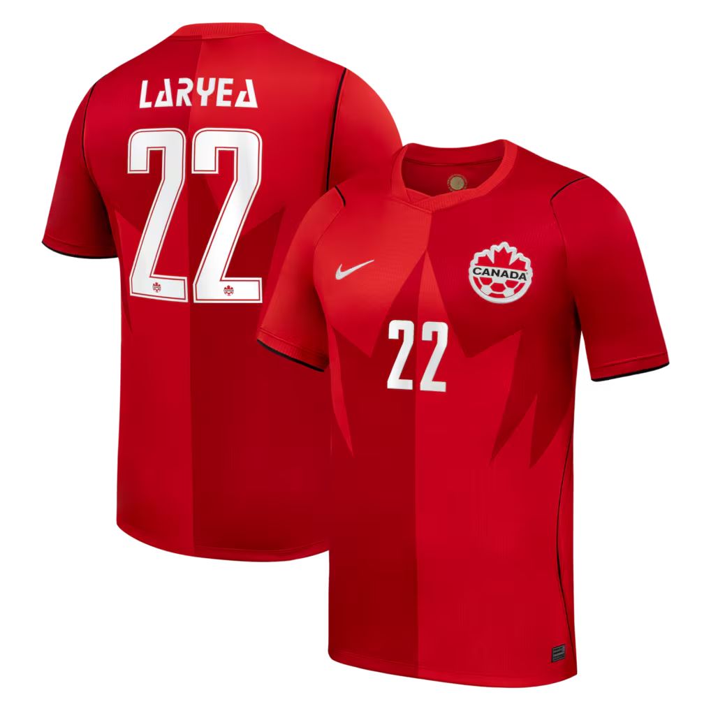 Men's Red Canada Soccer  2026 Home Match Laryea Soccer Jersey